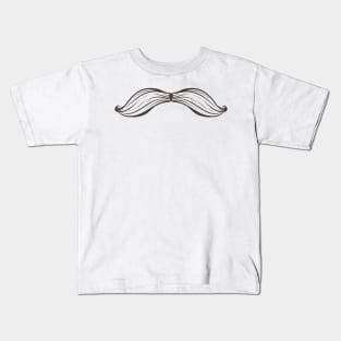 Simple moustache Sketch Kids T-Shirt